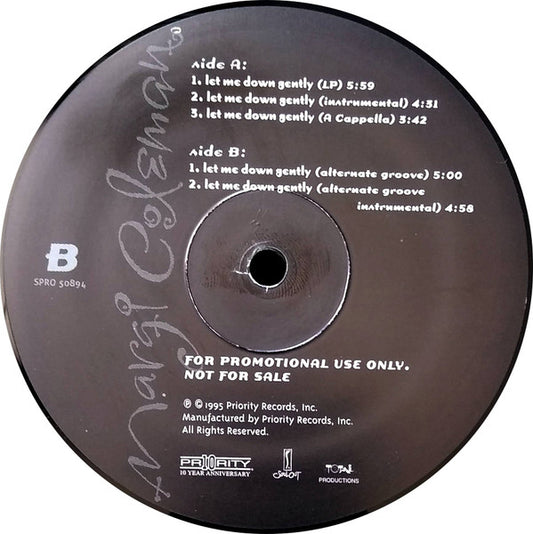 Margi Coleman : Let Me Down Gently (12", Promo)