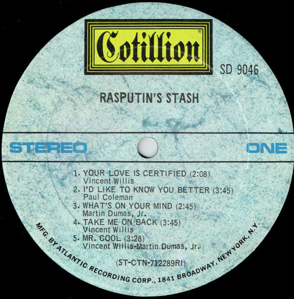 Rasputin's Stash : Rasputin's Stash (LP, Album, RI )