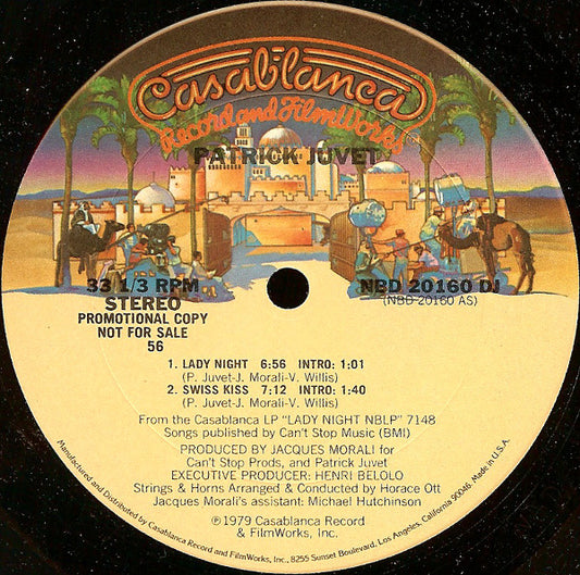 Patrick Juvet : Lady Night / Swiss Kiss (12", S/Sided, Promo)