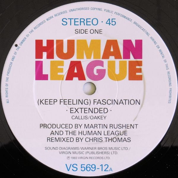 Human League* : Fascination (12", Single, CBS)