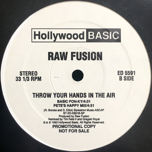 Raw Fusion : Rockin' To The P.M. / Throw Your Hands In The Air (12", Promo)