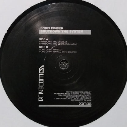Boris Divider : Shutdown The System (12")