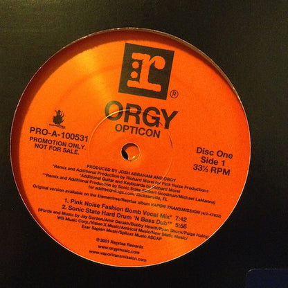 Orgy : Opticon (2x12", Promo)