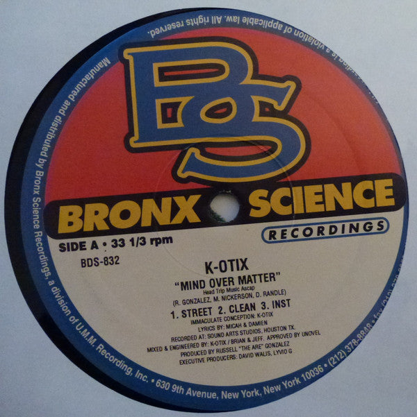 K-Otix : Mind Over Matter (12")
