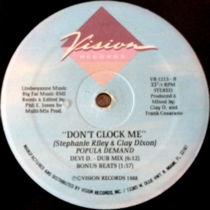 Popula Demand : Don't Clock Me (12")