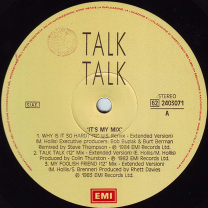 Talk Talk : It's My Mix (12", EP, Comp)