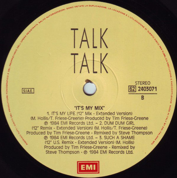 Talk Talk : It's My Mix (12", EP, Comp)