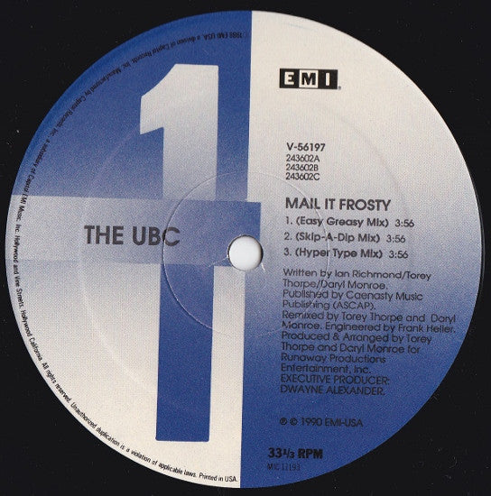 The UBC : Mail It Frosty (12")