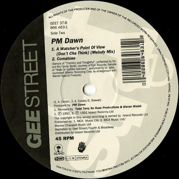 P.M. Dawn : Reality Used To Be A Friend Of Mine (12")