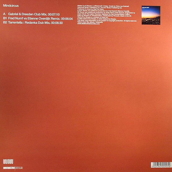 Way Out West Featuring Tricia Lee Kelshall : Mindcircus (12 Inch No.2) (12")