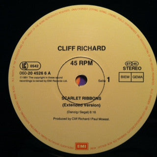 Cliff Richard : Scarlet Ribbons (12")