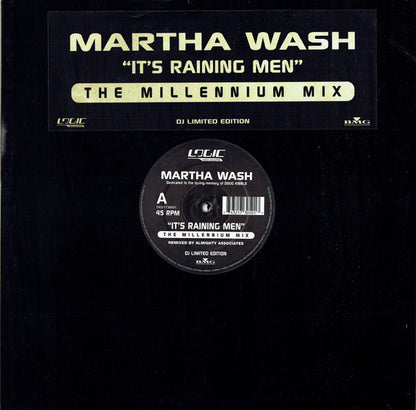 Martha Wash : It's Raining Men (The Millennium Mix) (12", Ltd)