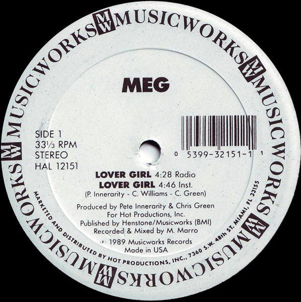 MEG : Lover Girl (12", Whi)