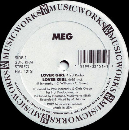 MEG : Lover Girl (12", Whi)