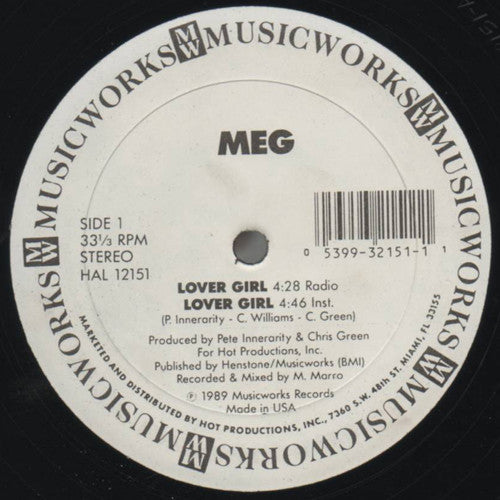 MEG : Lover Girl (12", Whi)