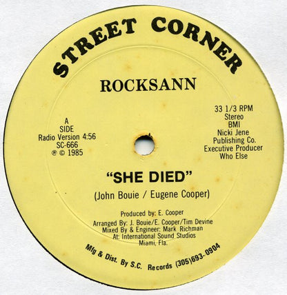 Rocksann : She Died (12")