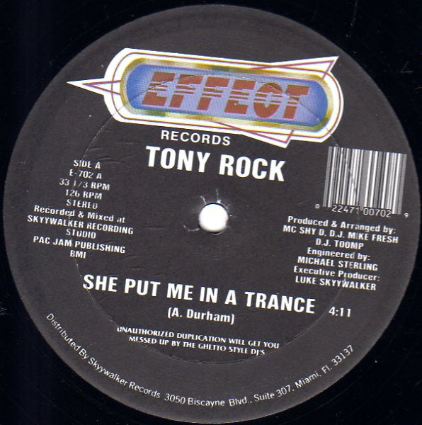 Tony Rock : She Put Me In A Trance / Still Doin' It (12")