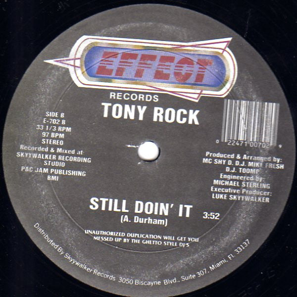 Tony Rock : She Put Me In A Trance / Still Doin' It (12")