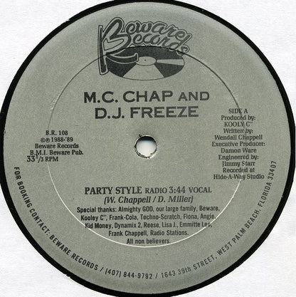 M.C. Chap And D.J. Freeze : Party Style (12")