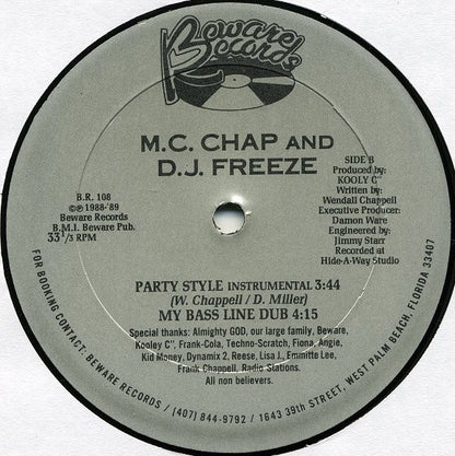 M.C. Chap And D.J. Freeze : Party Style (12")