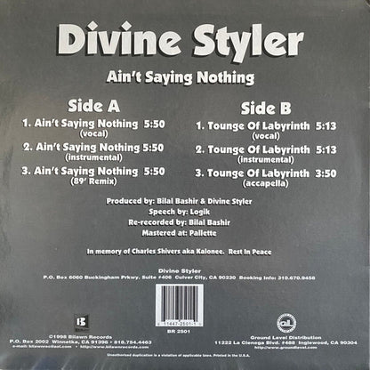 Divine Styler : Ain't Saying Nothing (12")