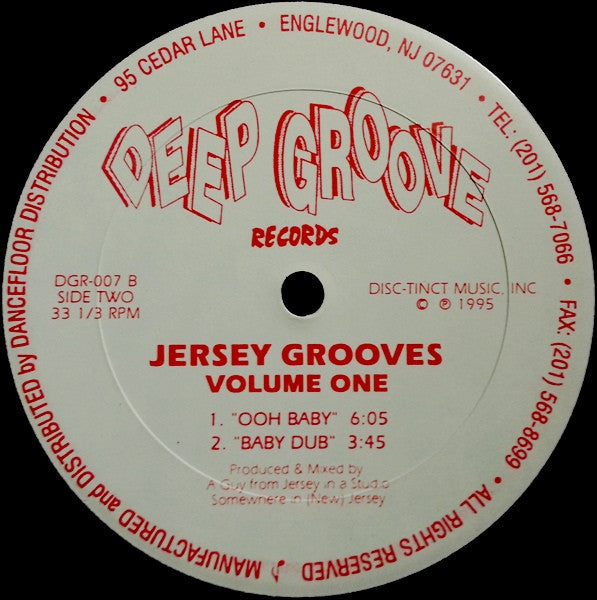 A Guy From Jersey : Jersey Grooves Volume One (12")
