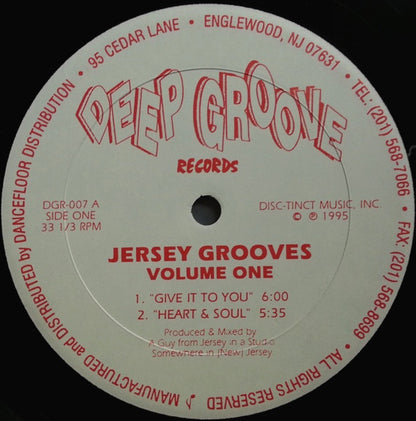 A Guy From Jersey : Jersey Grooves Volume One (12")