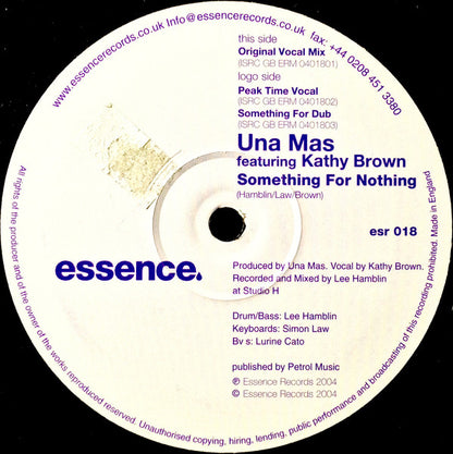 Una Mas : Something For Nothing (12")