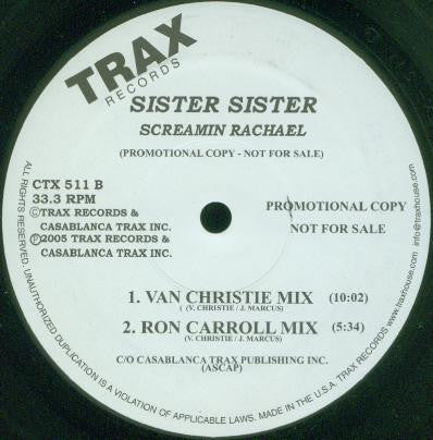 Screamin' Rachael : Sister Sister (12", Promo)