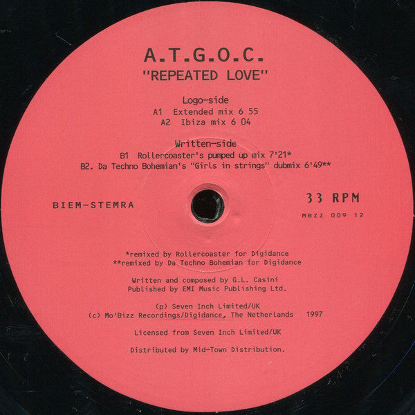 A.T.G.O.C. : Repeated Love (12")