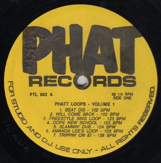 Various : Phatt Loops Volume 1 (LP, Comp, Unofficial)