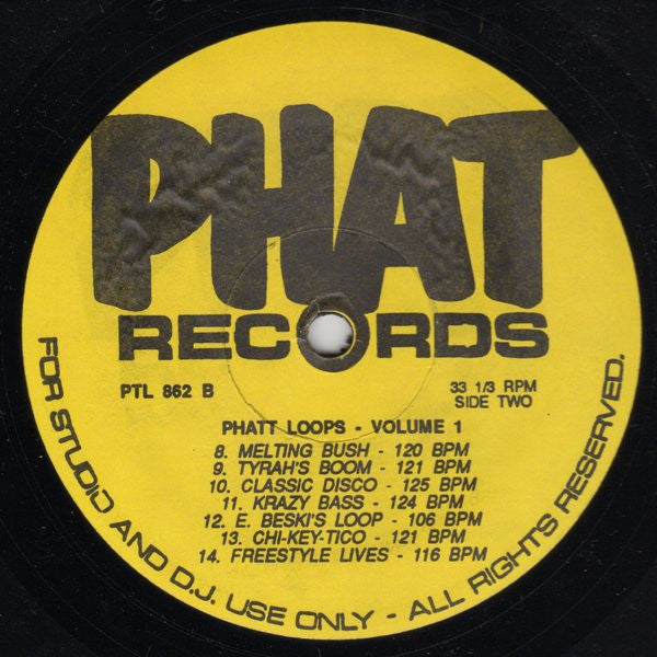 Various : Phatt Loops Volume 1 (LP, Comp, Unofficial)