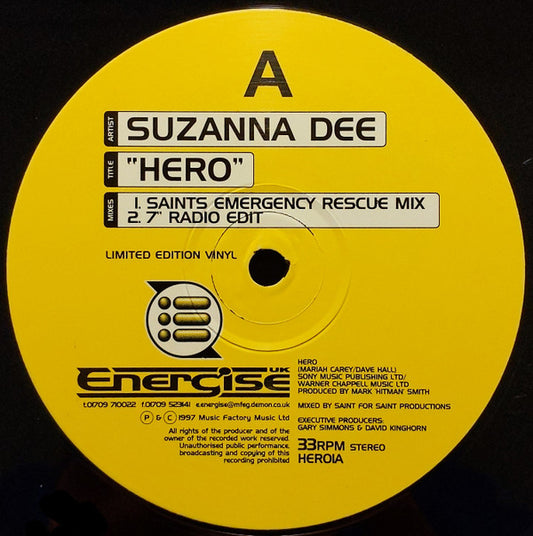 Suzanna Dee : Hero (12", Ltd)