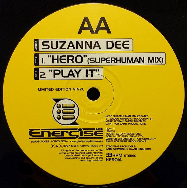 Suzanna Dee : Hero (12", Ltd)