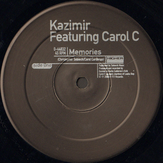 Kazimir* Featuring Carol C : Memories (12")