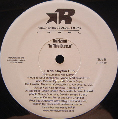 Karizma : In Tha D.ee.p (12")
