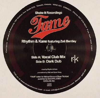 Rhythm & Kane : Fame (12")