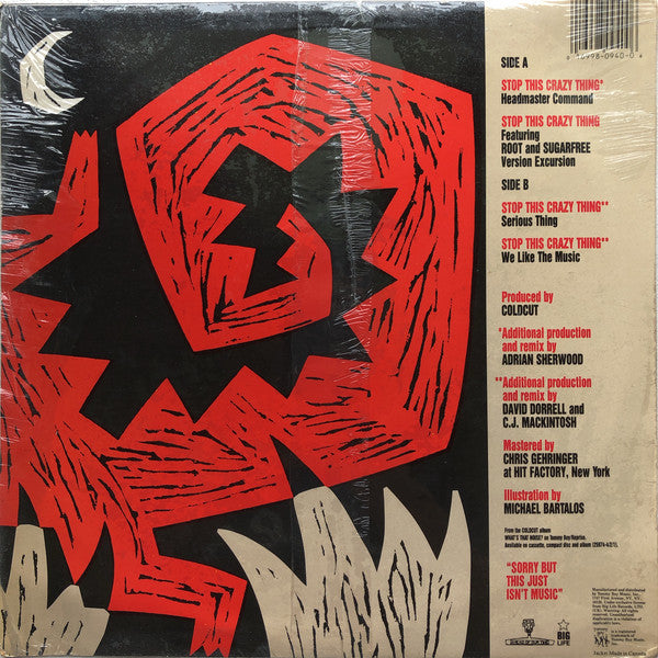 Coldcut Featuring Junior Reid And Ahead Of Our Time Orchestra : Stop This Crazy Thing (12", Single)
