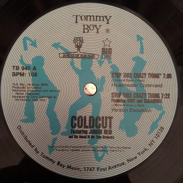 Coldcut Featuring Junior Reid And Ahead Of Our Time Orchestra : Stop This Crazy Thing (12", Single)
