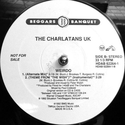 The Charlatans UK* : Weirdo (12", Promo)