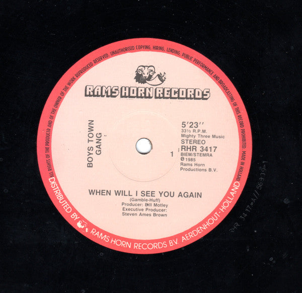 Boys Town Gang : When Will I See You Again (12", Single)