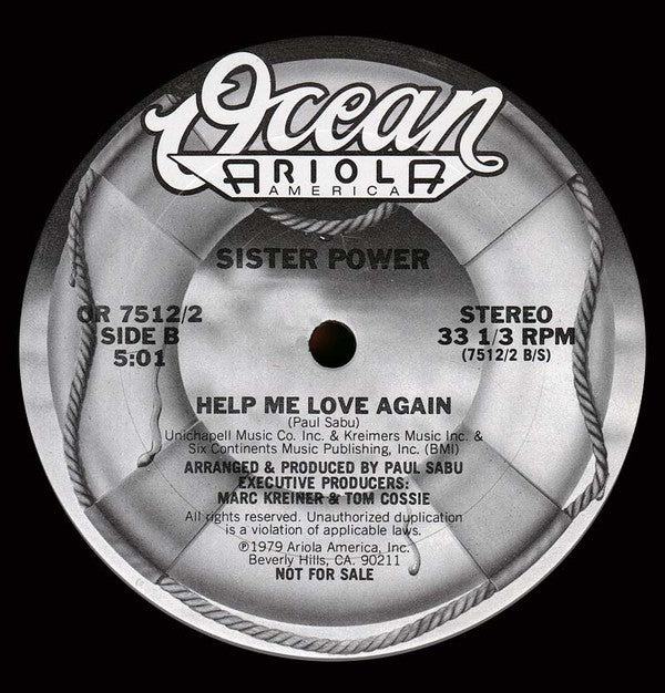 Sister Power : Sister Power (2x12", Promo)