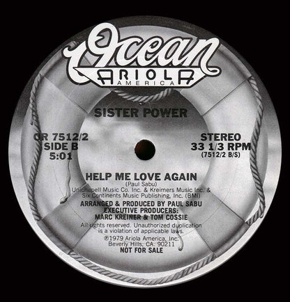 Sister Power : Sister Power (2x12", Promo)