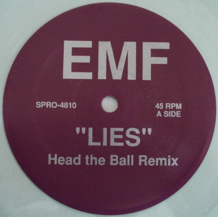 EMF : Lies (Head The Ball Remix) (12", S/Sided, Promo, Cle)