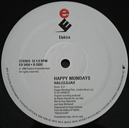 Happy Mondays : Hallelujah (12", Promo)