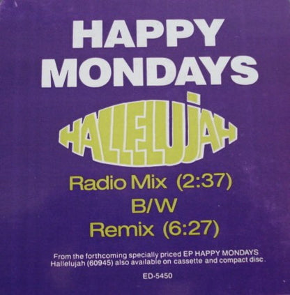 Happy Mondays : Hallelujah (12", Promo)