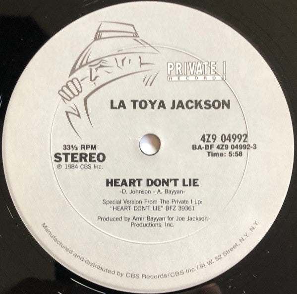 La Toya Jackson : Heart Don't Lie (12")