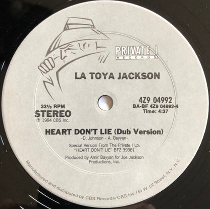 La Toya Jackson : Heart Don't Lie (12")