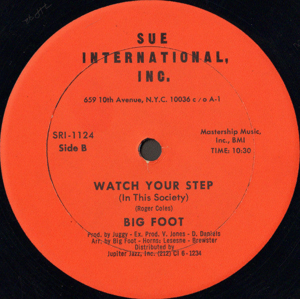Big Foot : I Apologize (For Taking You For Granted) (12")