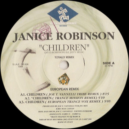 Janice Robinson : Children (Totally Remix) (12")